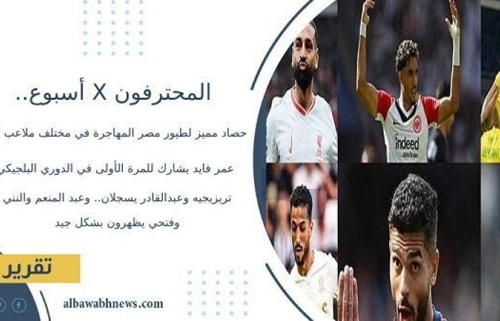 المحترفون X أسبوع.. حصاد مميز لطيور مصر المهاجرة في مختلف ملاعب العالم.. عمر فايد يشارك للمرة الأولى في الدوري البلجيكي.. تريزيجيه وعبدالقادر يسجلان.. وعبد المنعم والنني وفتحي يظهرون بشكل جيد