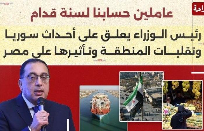 عاملين حسابنا لسنة قدام.. رئيس الوزراء يعلق على أحداث سوريا وتأثيرها على مصر