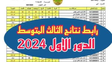 “رسمياً الآن” نتائج الثالث متوسط 2024 بدون رقم امتحاني عبر موقع وزارة التربية العراقية