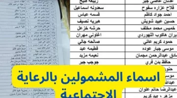 منصة مظلتي تعلن.. رابط الاستعلام عن أسماء الرعاية الاجتماعية الوجبة الأخيرة 2024 في العراق