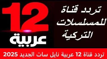 استقبلها الآن.. تردد قناة 12 عربية العراقية الجديد على النايل سات تابع أجدد مسلسلات الدراما