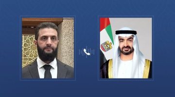 رئيس الإمارات يتلقى اتصالا هاتفيا من الشرع