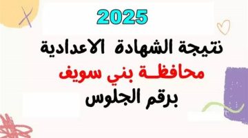 البوابة الإلكترونية لمحافظة بني سويف نتيجة الصف الثالث الإعدادي 2025