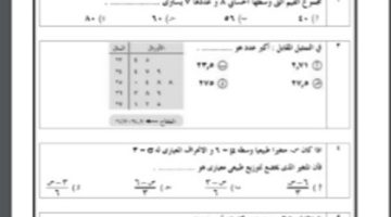 نماذج استرشادية مادة الإحصاء للثانوية العامة 2025