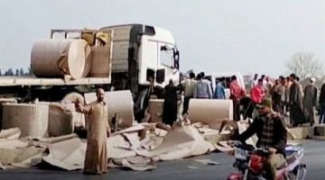 مصرع 5 أسخاص في حادث تصادم بالطريق الإقليمي بالمنوفية