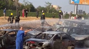 النيابة العامة تحقق في حريق ماسورة غاز بطريق الواحات