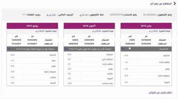 رابط الاستعلام عن فواتير التليفون الأرضي بالاسم والرقم