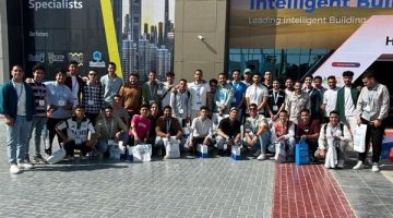 طلاب برنامج تكنولوجيا التبريد والتكييف بجامعة الدلتا التكنولوجية يشاركون بمعرض HVAC-R