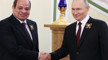 أشكركم على حفاوة الاستقبال والشعب المصري يُهنئكم بالاحتفال بعيد النصر