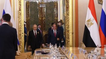الرئيس السيسي وبوتين يتفقان على زيادة أعداد السائحين الروس القادمين إلى مصر