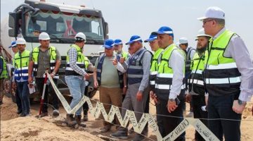 رئيس الهيئة العربية للتصنيع يتفقد أعمال إنشاء مصانع تدوير المخلفات الصلبة بكفر الشيخ