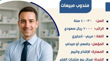 فرص عمل مندوب مبيعات.. وزارة العمل تعلن فتح باب التقديم بالسعودية.. تفاصيل