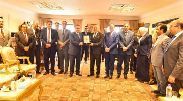 محافظ أسيوط يستقبل رئيس النيابة الإدارية خلال زيارته لافتتاح مقر جديد بمدينة أسيوط الجديدة