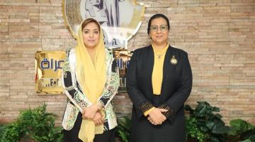 المستشارة أمل عمار تستقبل الدكتورة أفنان الشعيبي المديرة التنفيذية لمنظمة تنمية المرأة