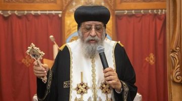 البابا تواضروس يصلى العشية بكنيسة الشهيد مار مينا في بوخارست