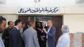 محافظ المنيا يتفقد أعمال تطوير المركز التكنولوجي والوحدة المحلية