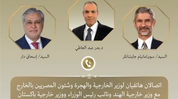 “عبد العاطي” يجري اتصالين هاتفيين مع وزيري خارجية الهند وباكستان