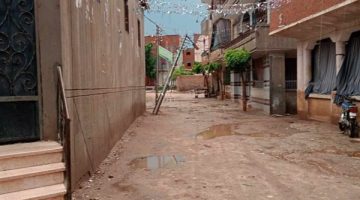 سقوط 2 أعمدة إنارة بسبب سقوط الأمطار بالمنوفية